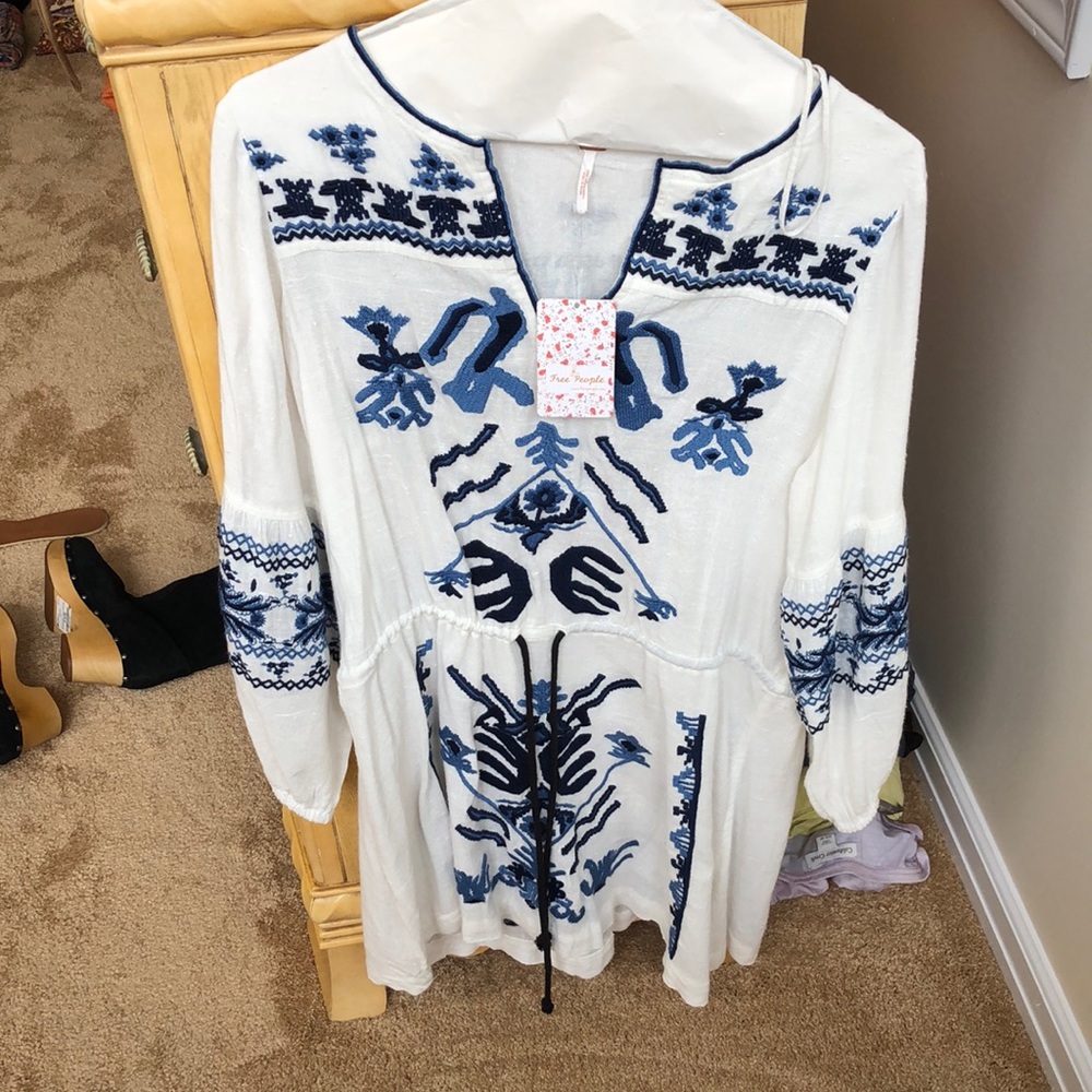 Free people tunic ivory comb